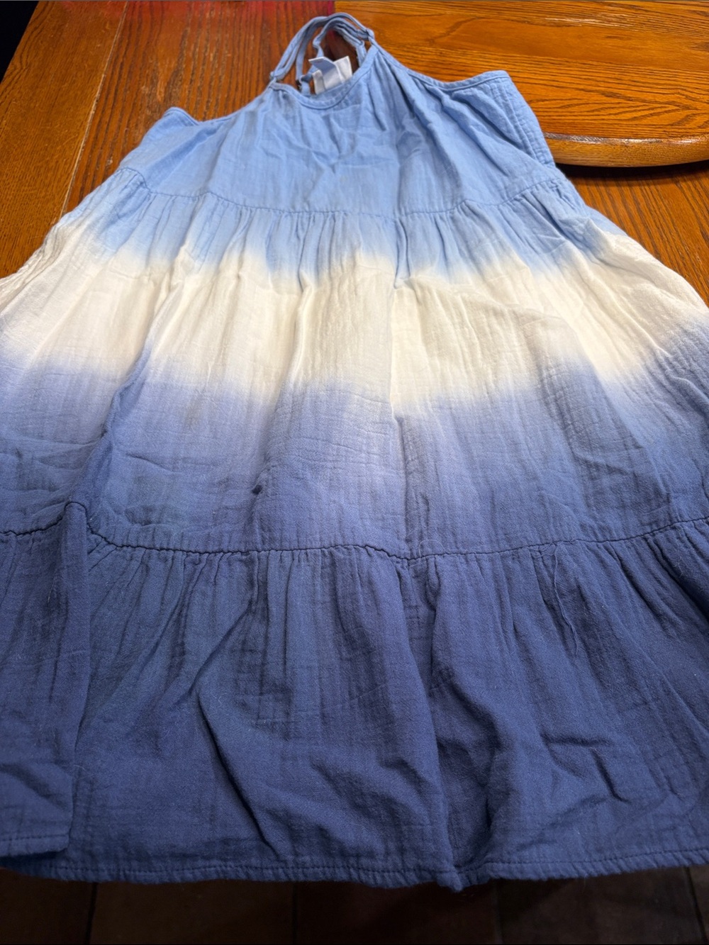 Cat & Jack Blue and White Ombre Tiered Maxi Skirt